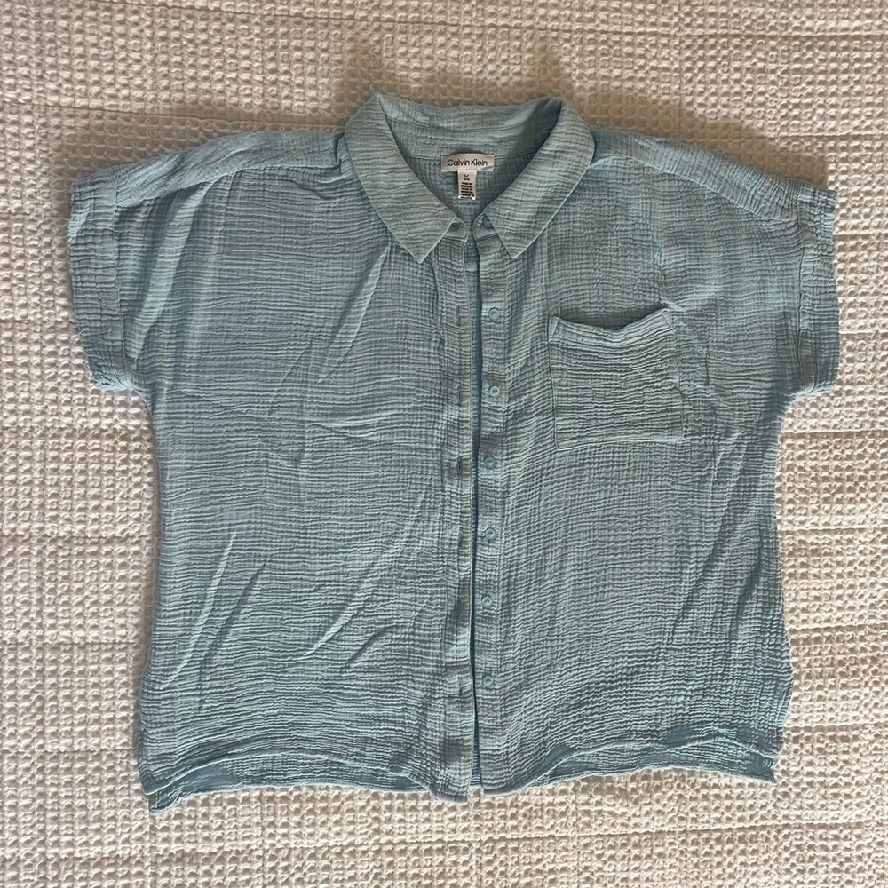 Calvin Klein Blue Button Down Shirt